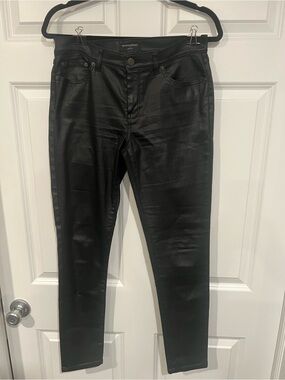 Banana Republic Black Coated Skinny Jeans